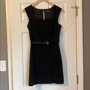 Express black mini dress w/ belt